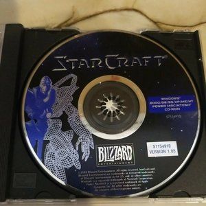 Vintage Starcraft PC Game CD-ROM Disc 1998 Blizzard * No key code included
